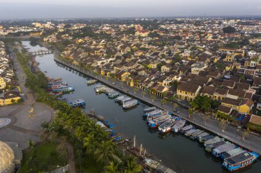 Vietnam 'daki Hoi An, Antik Şehir' in havadan görünüşü
