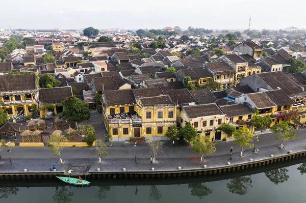 Letecký Pohled Hoi Starobylé Město Vietnamu — Stock fotografie