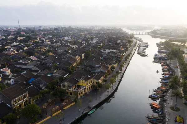 Vista Aérea Hoi Cidade Antiga Vietnam — Fotografia de Stock