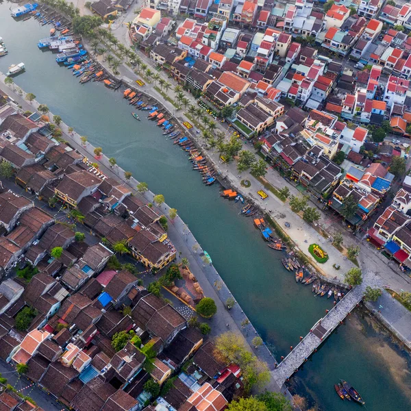 Vista Aérea Hoi Ciudad Antigua Vietnam —  Fotos de Stock