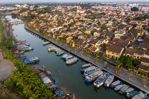 Letecký Pohled Hoi Starobylé Město Vietnamu — Stock fotografie