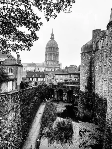 Bazilika Panny Marie Neposkvrněného Početí Opevněném Městě Boulogne Sur Mer — Stock fotografie