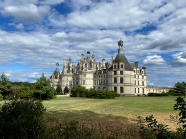 Loire Vadisi 'ndeki Chateau de Chambord' un güzel bahçesi, Fransa 'daki UNESCO dünya mirası
