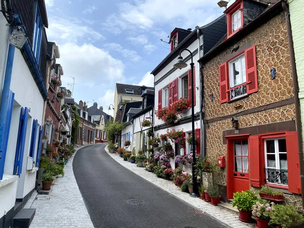 Saint Valery Sur Somme France August 2020 Beautiful Flowered Traditional — Stock Photo, Image