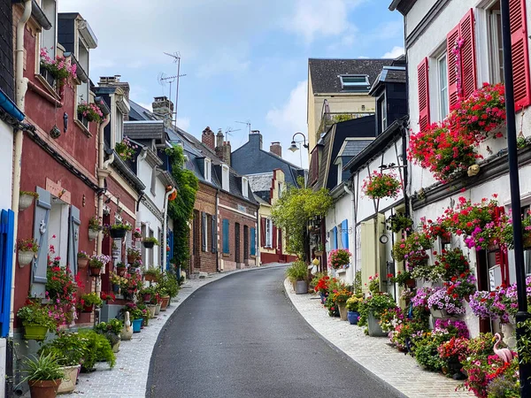 Saint Valery Sur Somme France August 2020 Beautiful Flowered Traditional — Stock Photo, Image