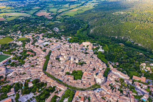 Aerial View Historic Town Uzes France — Stock Photo, Image