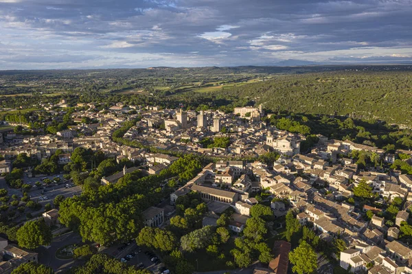 Aerial View Historic Town Uzes France — Stock Photo, Image