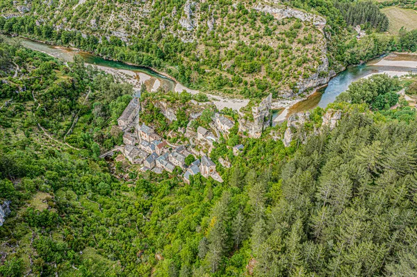 Castelbouc Pueblo Las Gargantas Del Tarn Francia —  Fotos de Stock