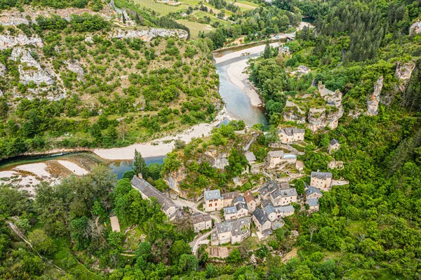 Aldeia Castelbouc Nas Gargantas Tarn França — Fotografia de Stock