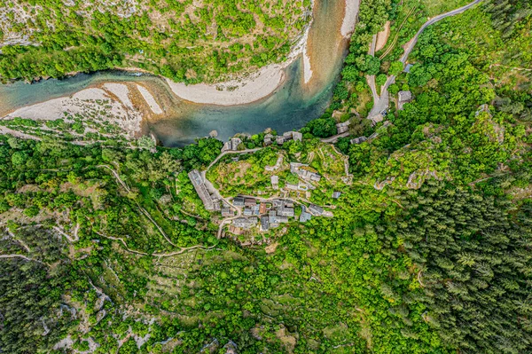 Castelbouc Vesnice Gorges Tarn Francii — Stock fotografie