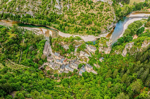 Castelbouc Falu Francia Gorges Tarn Ban — Stock Fotó