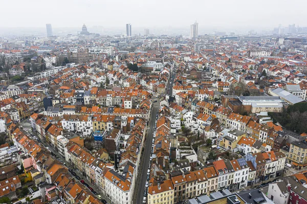 Bruselas Bélgica Enero 2021 Vista Panorámica Desde Arriba Basílica Koekelberg — Foto de Stock