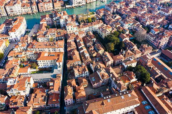 Horní Pohled Staré Benátské Střechy Benátky Itálie — Stock fotografie