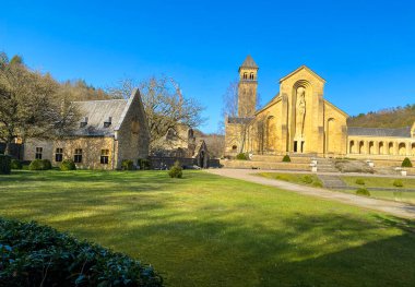 Trappist Cistercian Orval Abbey veya Abbaye Notre-Dame d 'Orval, Trappist birası, Villers-Devant-Orval, Lüksemburg, Belçika