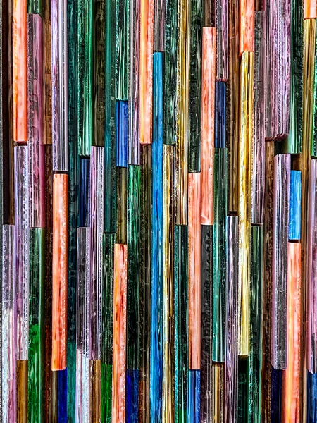 Renkli Vitray Parçaları Önplana Odaklan — Stok fotoğraf