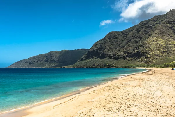 Praia Areia Longo Keawaula Beach Oahu Havaí — Fotografia de Stock