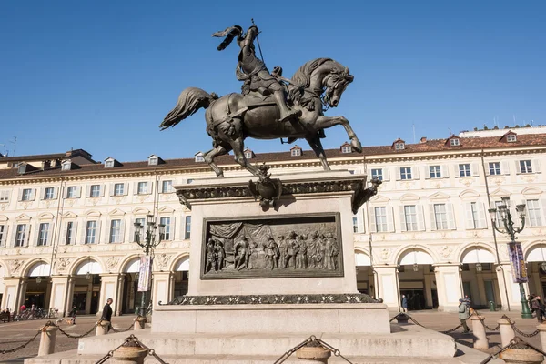 Monumento equestre a Torino — Foto Stock