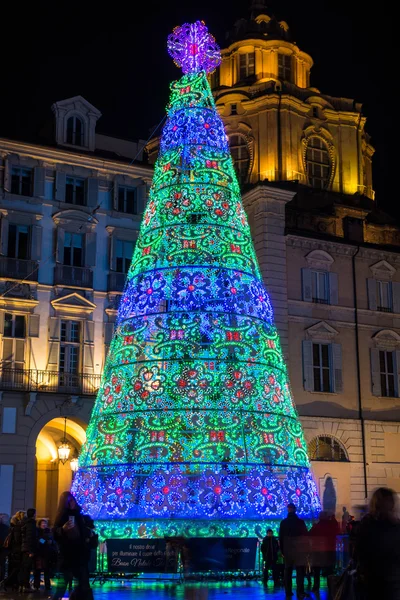 Árbol de Navidad en Turín — Foto de Stock