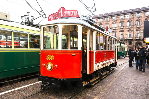 Die historische Straßenbahn in turin — Stockfoto