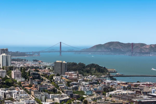 Pohled na San Francisco z vrcholu Coit Tower — Stock fotografie