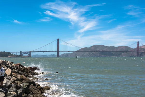 San Francisco Bay i most Golden Gate — Zdjęcie stockowe