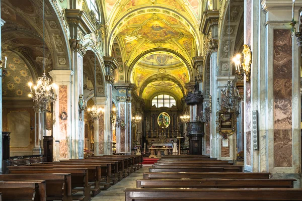 O interior da Igreja San Francesco d 'Assisi em Turim — Fotografia de Stock