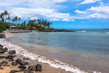 Beach along Wailea coast in Maui, Hawaii clipart