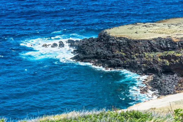 A costa de lava em Big Island, Havaí — Fotografia de Stock