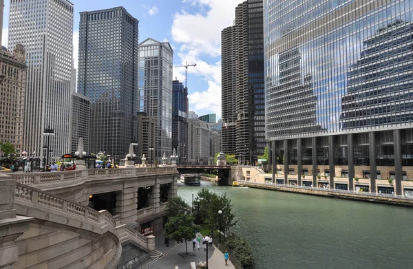 Ποταμό Σικάγο, Σικάγο — Φωτογραφία Αρχείου