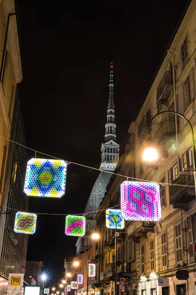 Lumière et Art via Monte à Turin, Italie — Photo