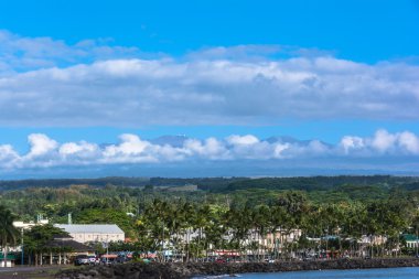 View of Hilo Bay in Big Island, Hawaii clipart