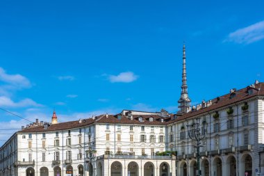 Piazza Vittorio ve Mole Antonelliana Torino, İtalya
