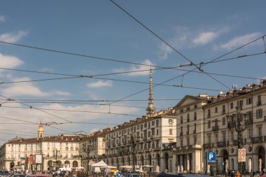 Piazza Vittorio ve Mole Antonelliana Torino, İtalya