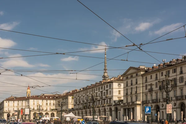 Piazza Vittorio e la Mole Antonelliana a Torino — Foto Stock