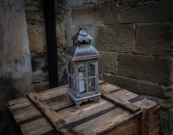 Old lantern in the ancient European city — Stock Photo, Image