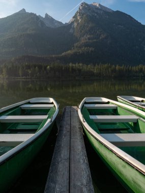 Almanya, Bavyera 'daki Hintersee Gölü .