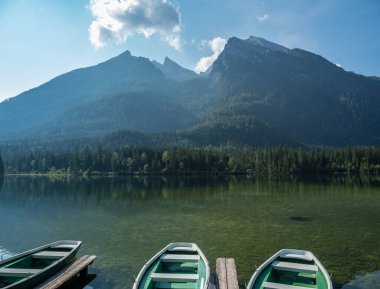 Almanya, Bavyera 'daki Hintersee Gölü .