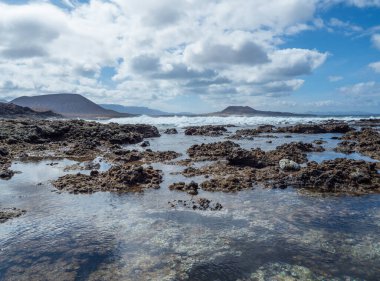 La Grasiosa, Kanarya Adaları 'ndaki manzara .
