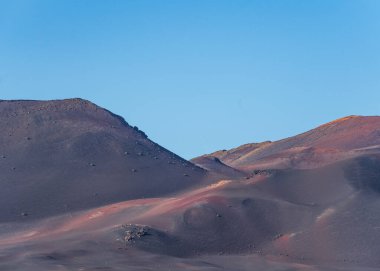Lanzarote Adası, Kanarya Adaları 'ndaki Timanfaya Ulusal Parkı' nın volkanik manzarası
