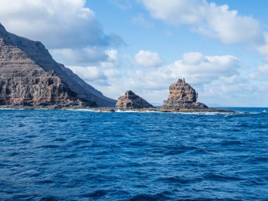 Lanzarote Adası, Kanarya Adaları, Punta Fariones manzarası