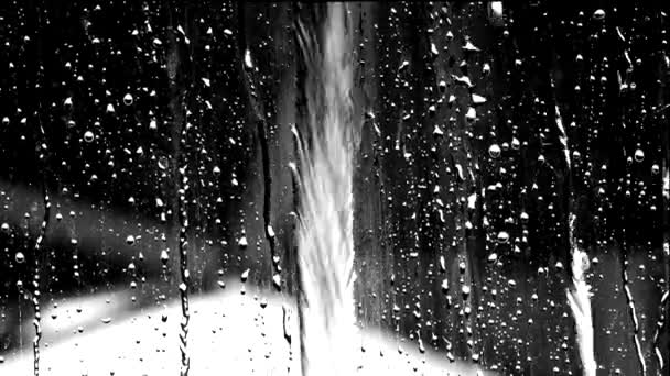 Pencere Camındaki Yağmur Damlaları — Stok video