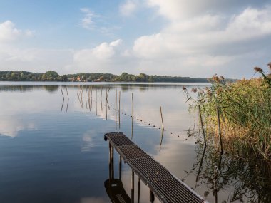 Ruppiner. Brandenburg, Almanya 'da göle bak. .