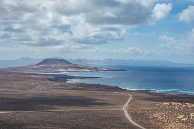 La Grasiosa, Kanarya Adaları 'ndaki manzara .