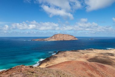 La Grasiosa, Kanarya Adaları 'ndaki manzara .