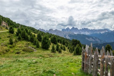 Güney Tyrol, İtalya 'daki Seiser Alm manzara manzarası .