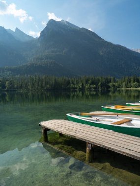 Almanya, Bavyera 'daki Hintersee Gölü .