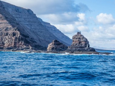 Lanzarote Adası, Kanarya Adaları, Punta Fariones manzarası