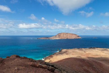 La Grasiosa, Kanarya Adaları 'ndaki manzara .