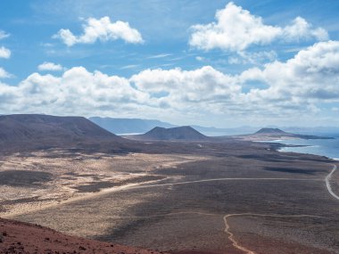 La Grasiosa, Kanarya Adaları 'ndaki manzara .