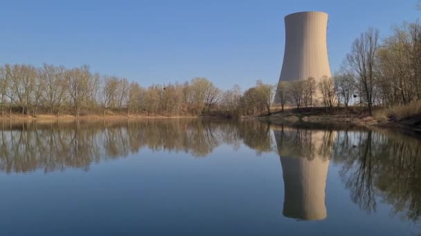 Nuclear Power Plant Pond — Stock Video